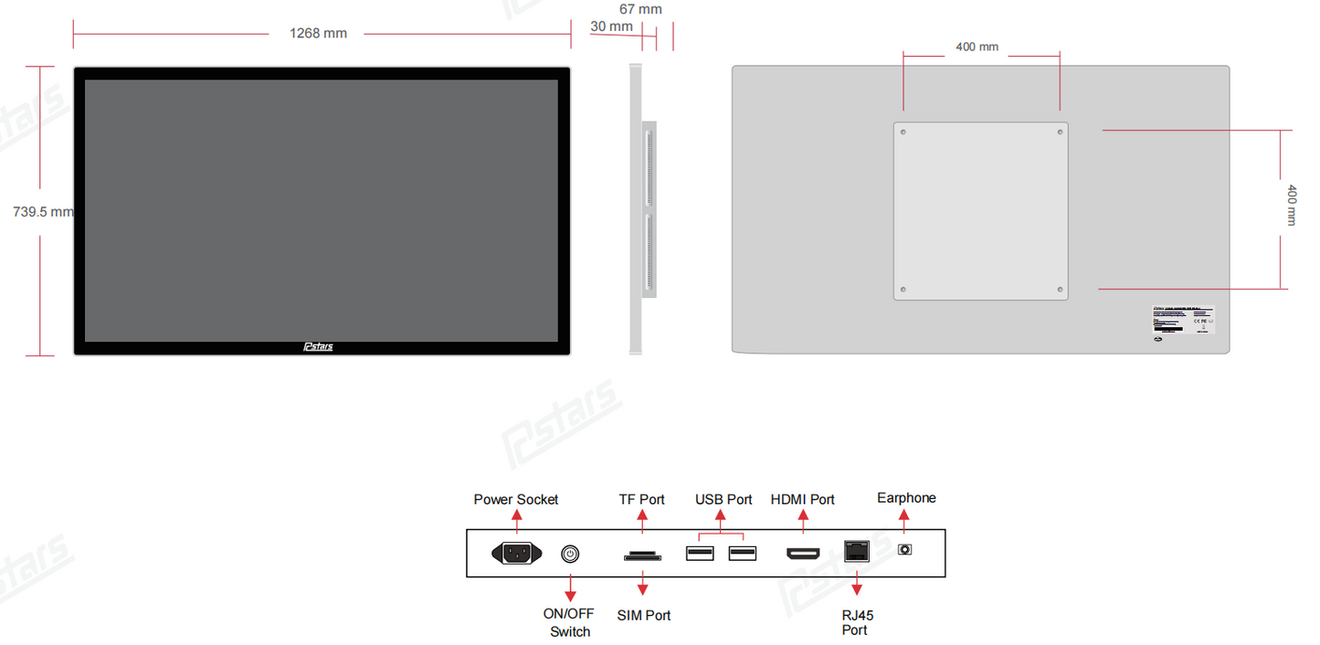 55″ Android Network Digital Signage (Elevator Inside Screen)- (Option) 49’’/55’’/65’’/75’
