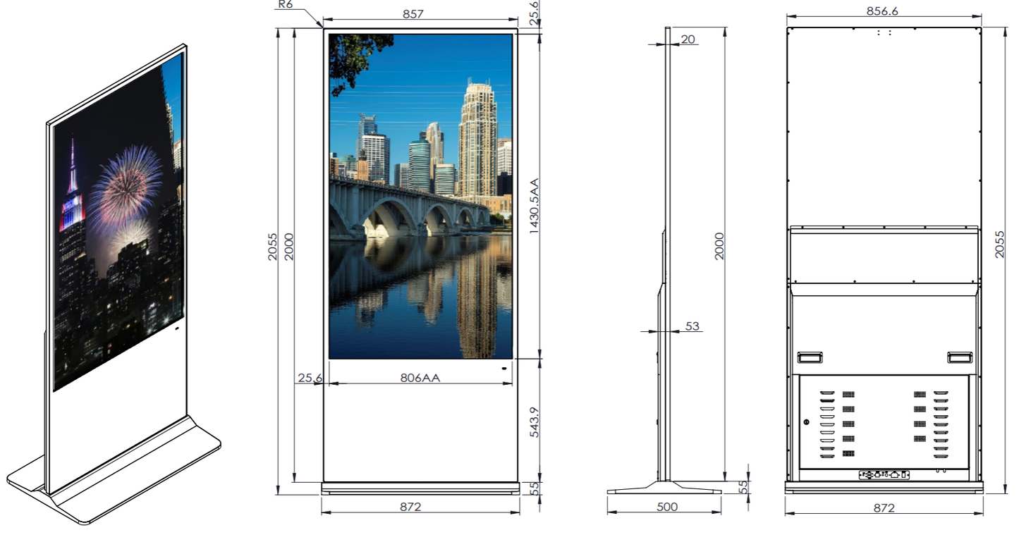 65 inch vertical advertising machine (2K/4K) (infrared touch/capacitive touch)