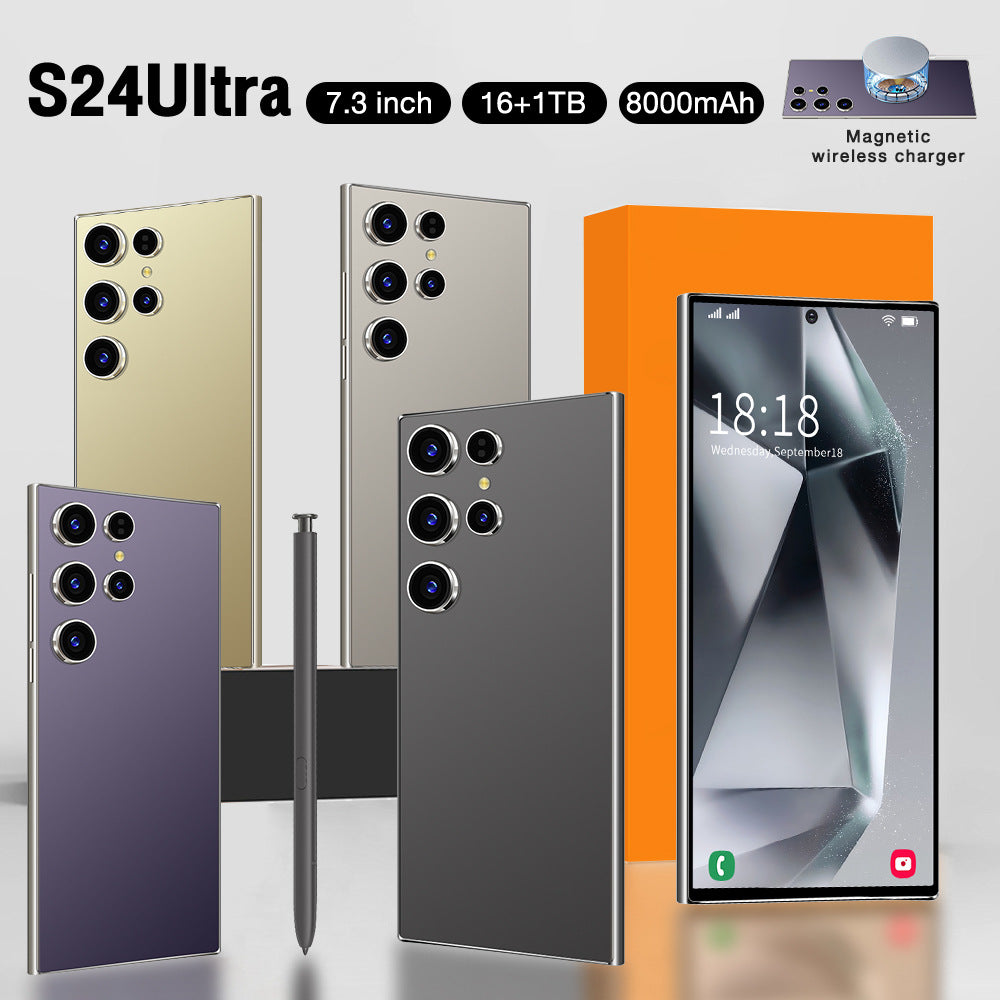 هاتف S24 Ultra الذكي بشاشة كبيرة 16+1T