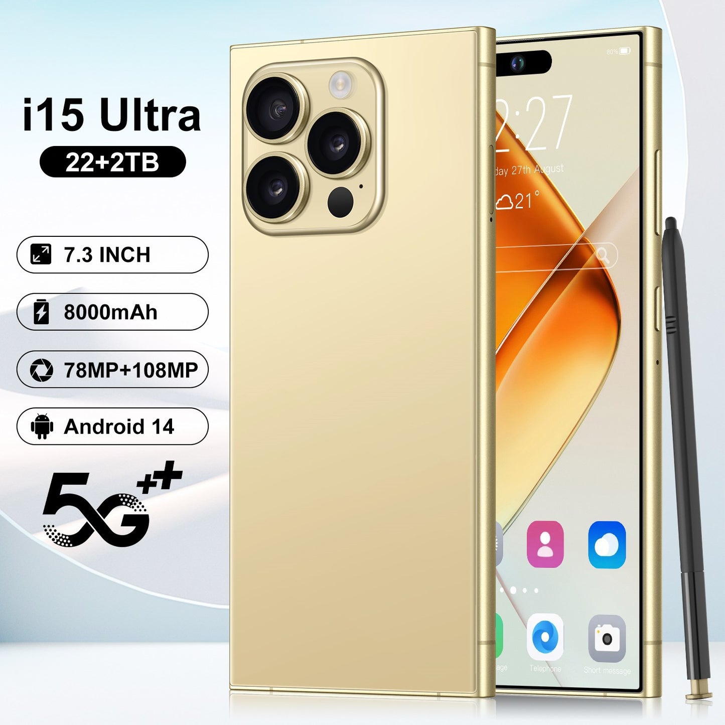 قلم مدمج i15 فائق الجودة ثماني النواة 4G