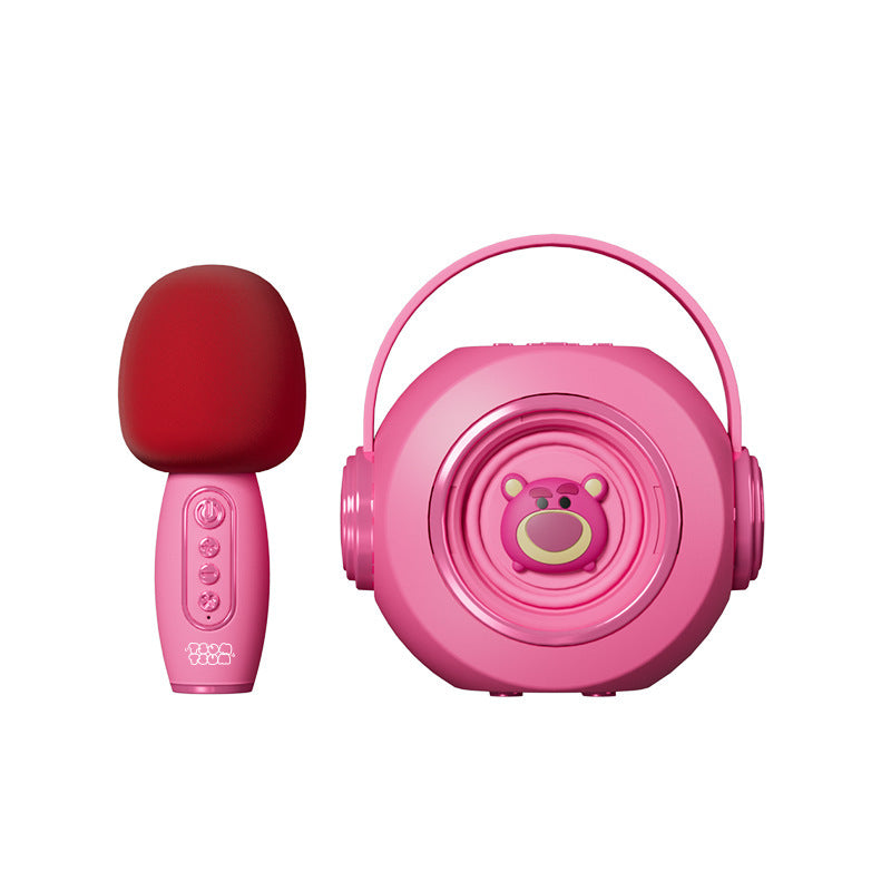 مكبر صوت بلوتوث Strawberry Bear Karaoke Audio متعدد الإمكانيات