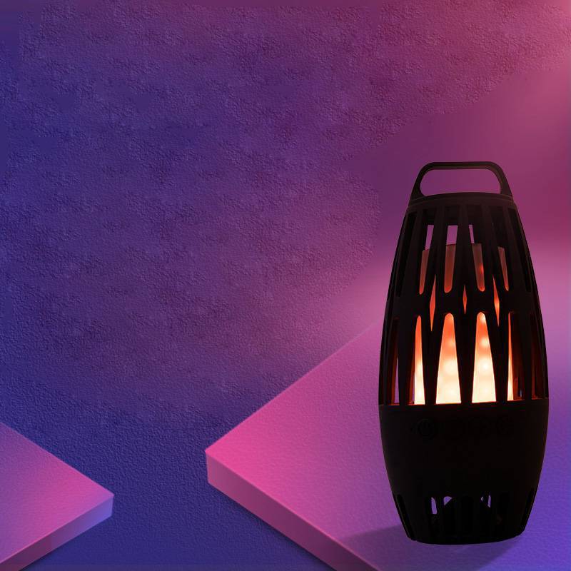 مكبر صوت بلوتوث بإضاءة شعلة LED على الطراز الأوروبي والأمريكي