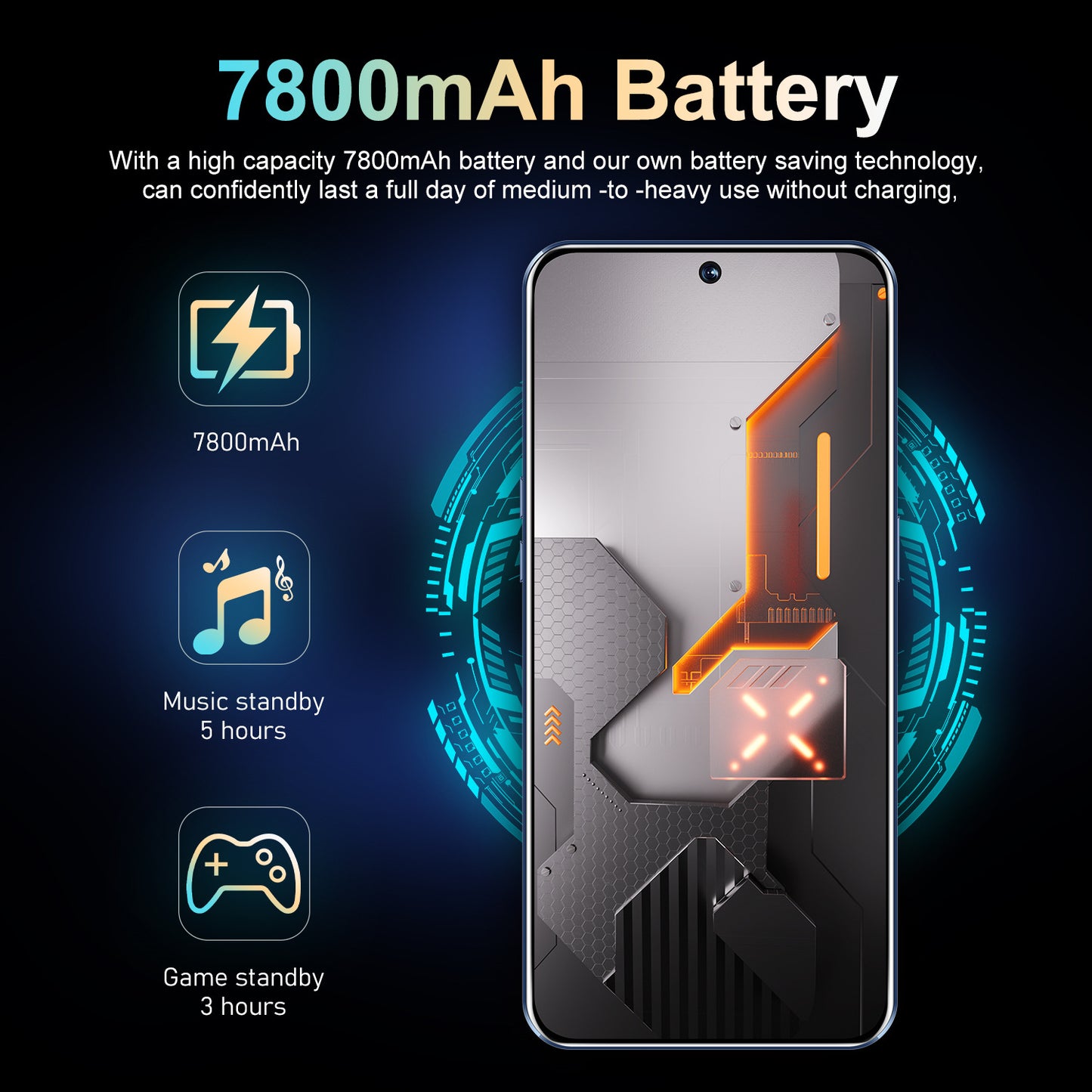 هاتف GT20 Pro الذكي بشاشة كبيرة مقاس 7.3 بوصة ونظام تشغيل Android 16+1T