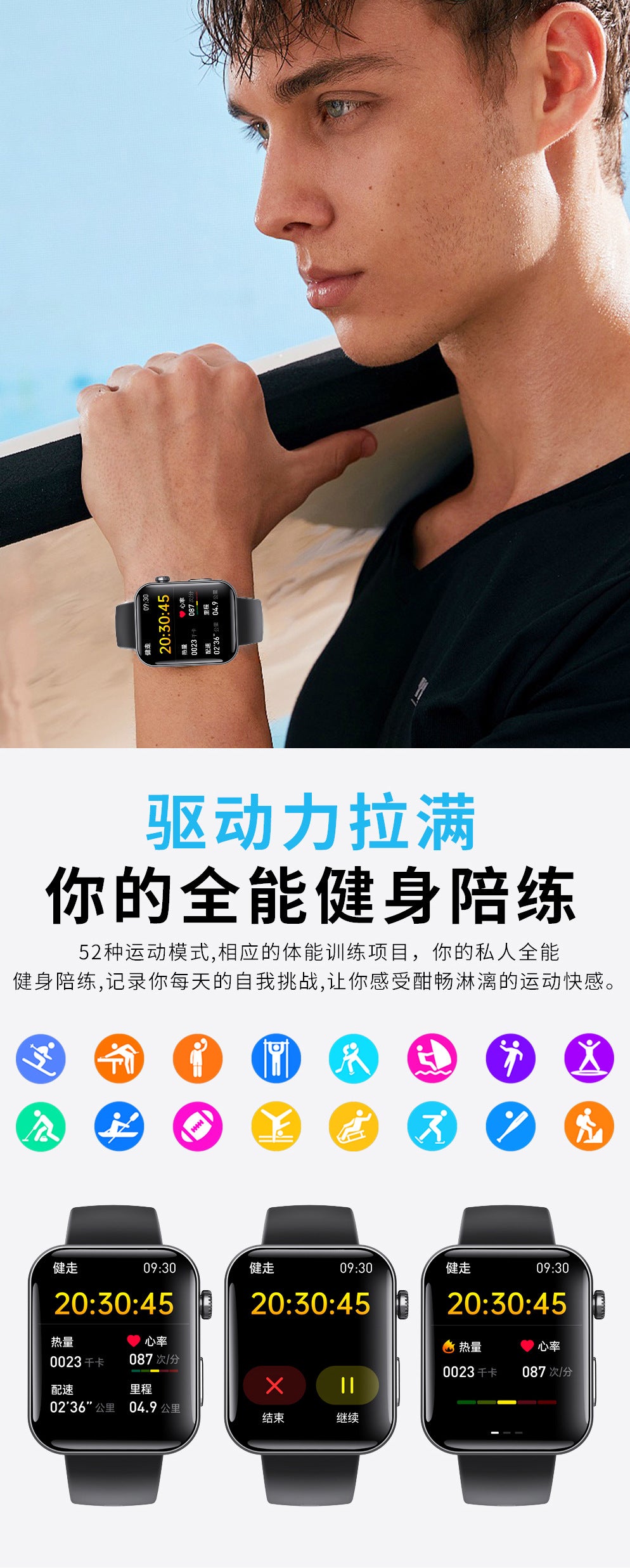 F300 ECG Monitoring SOS Emergency Alarm