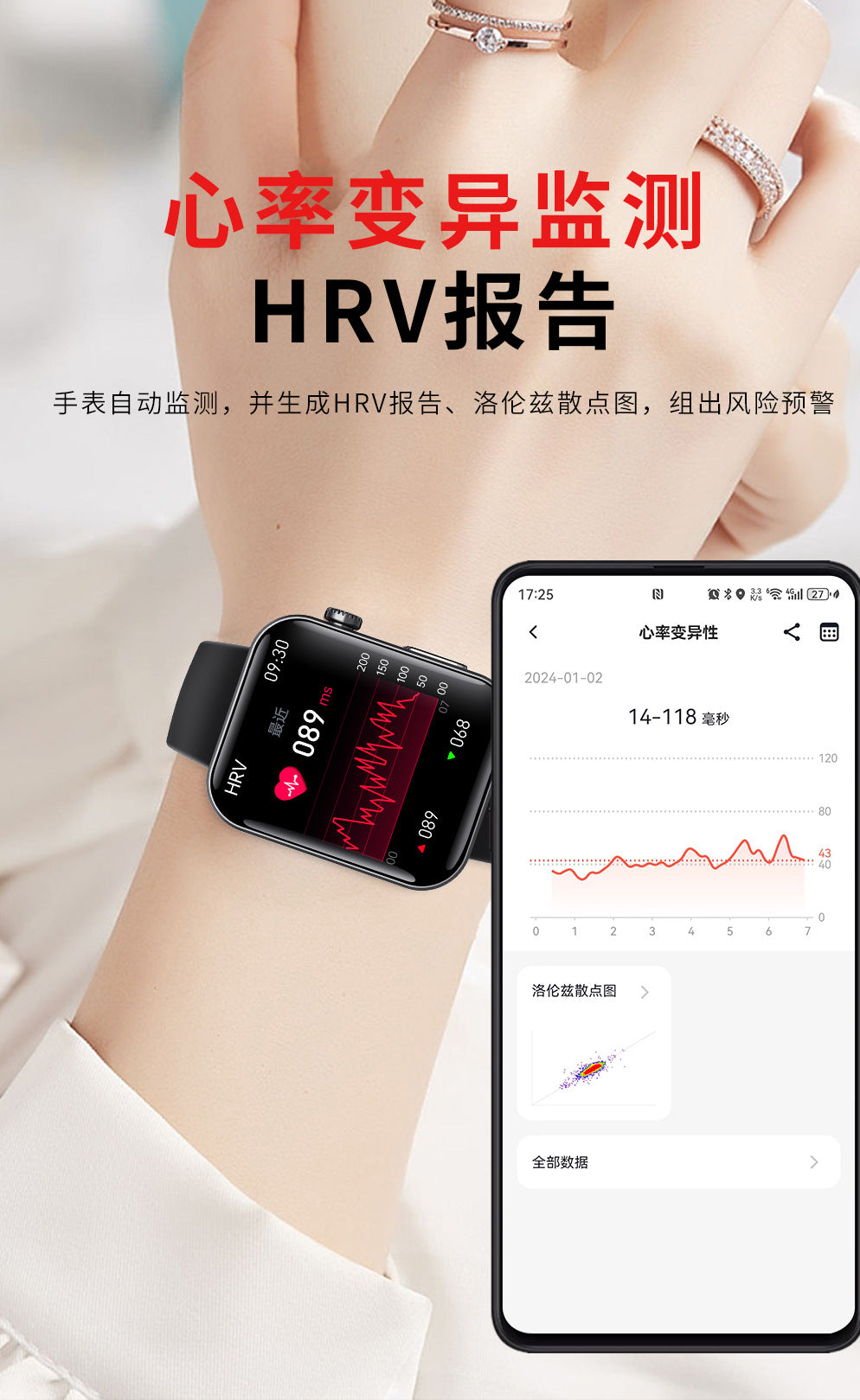 F300 ECG Monitoring SOS Emergency Alarm