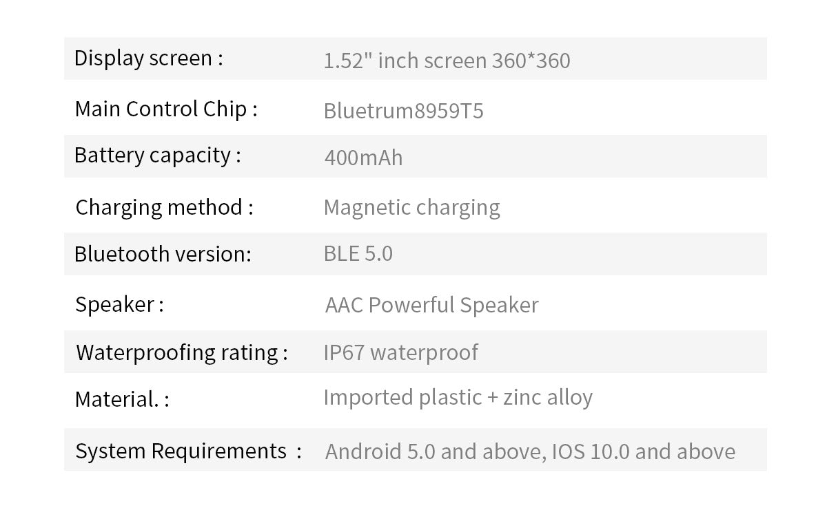 T95 smartwatch Bluetooth