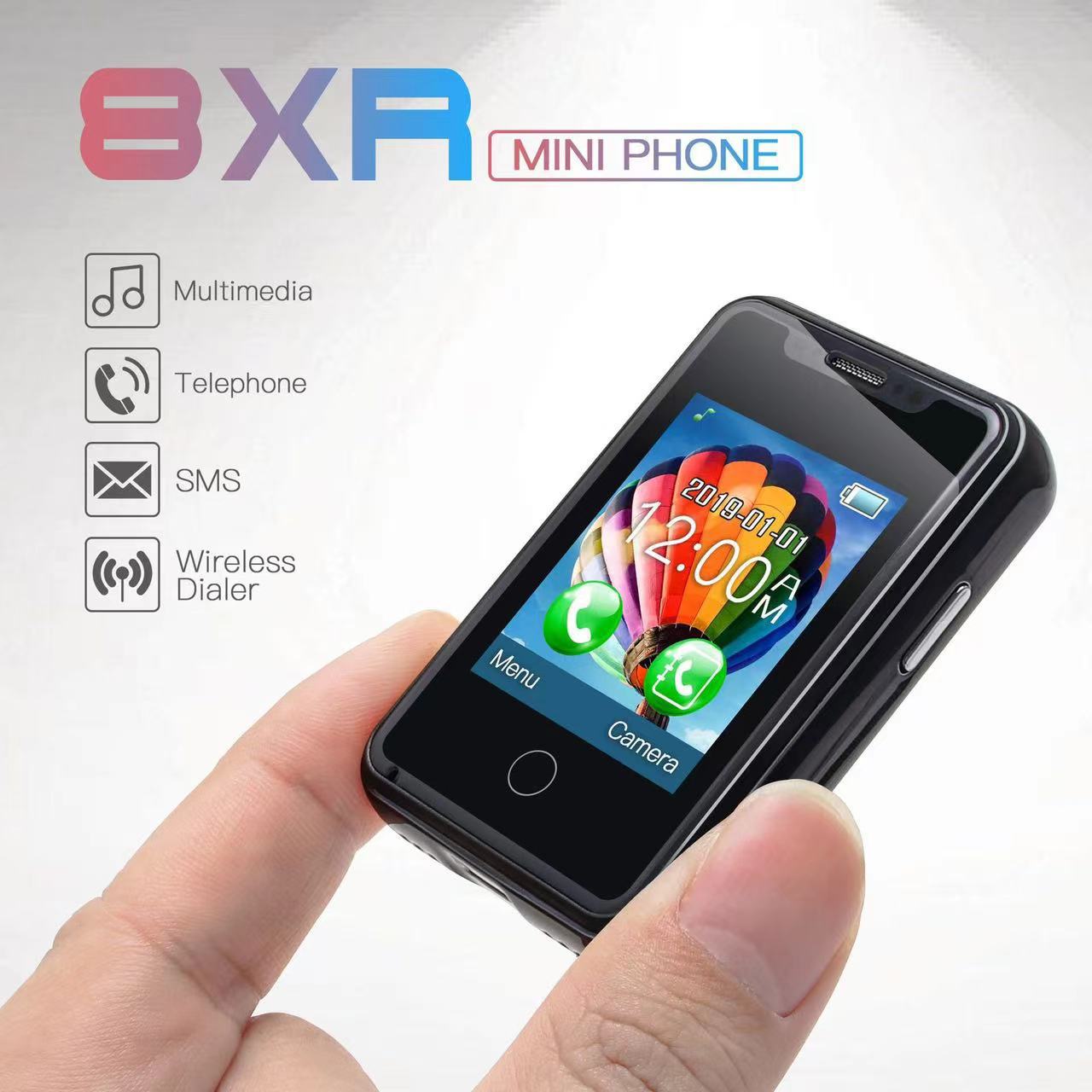 8XR هاتف محمول صغير للغاية بشاشة تعمل باللمس مقاس 1.77 بوصة