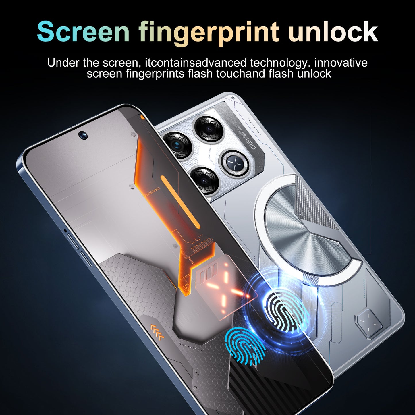 هاتف GT20 Pro الذكي بشاشة كبيرة مقاس 7.3 بوصة ونظام تشغيل Android 16+1T