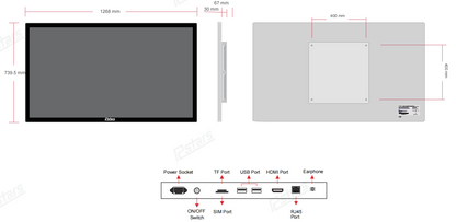 55″ Android Network Digital Signage （Elevator Inside Screen）- (Option) 49’’/55’’/65’’/75’