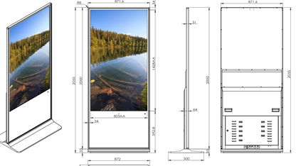 65 inch vertical advertising machine (2K/4K) (infrared touch/capacitive touch)