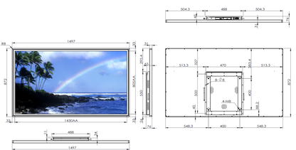 65-inch wall-mounted advertising machine (infrared touch/capacitive touch)