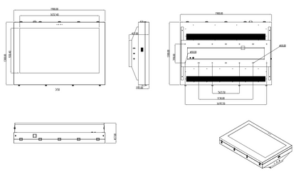 75-inch wall-mounted outdoor advertising machine