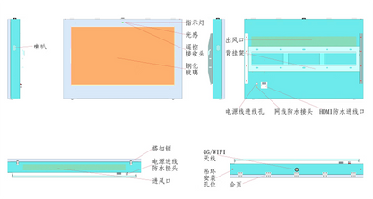 86-inch wall-mounted outdoor advertising machine