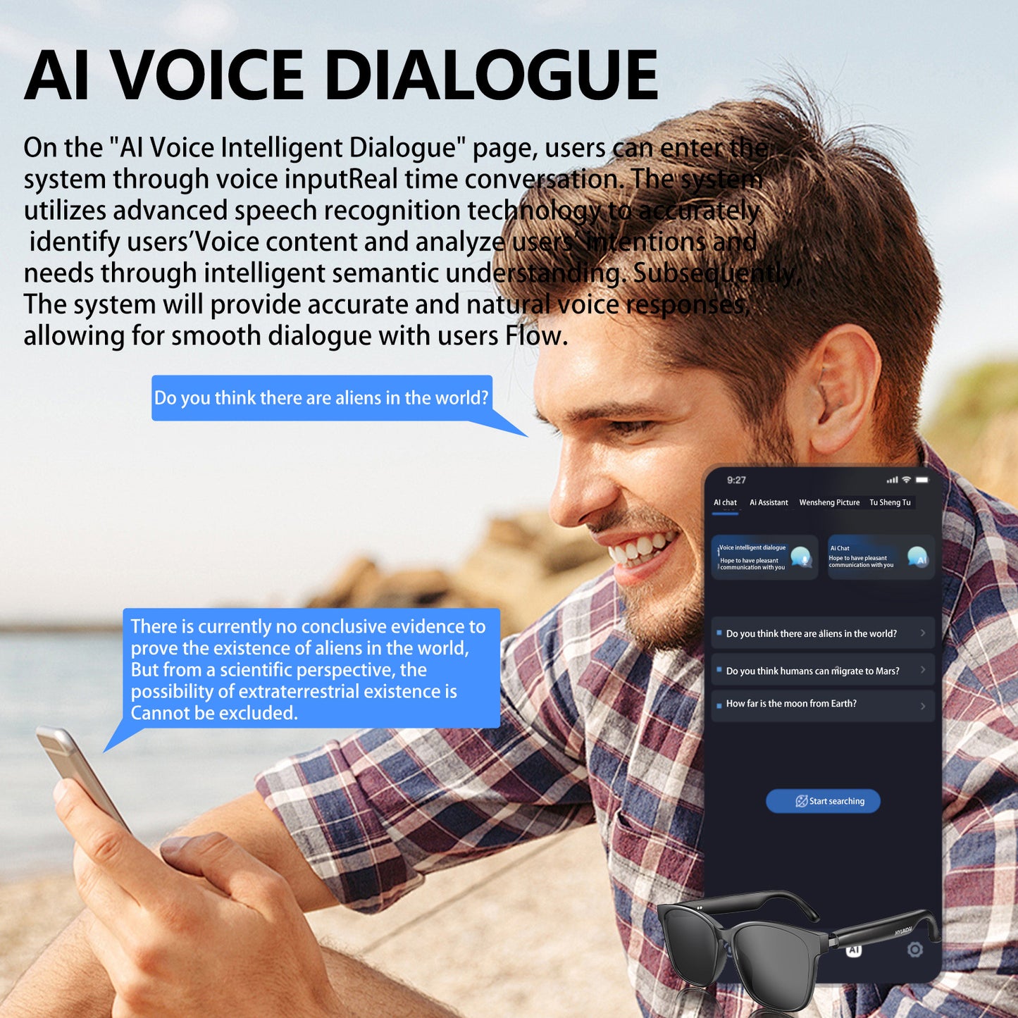 Hyundai HY-C8 AI smart translation glasses