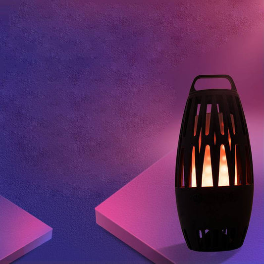 مكبر صوت بلوتوث بإضاءة شعلة LED على الطراز الأوروبي والأمريكي