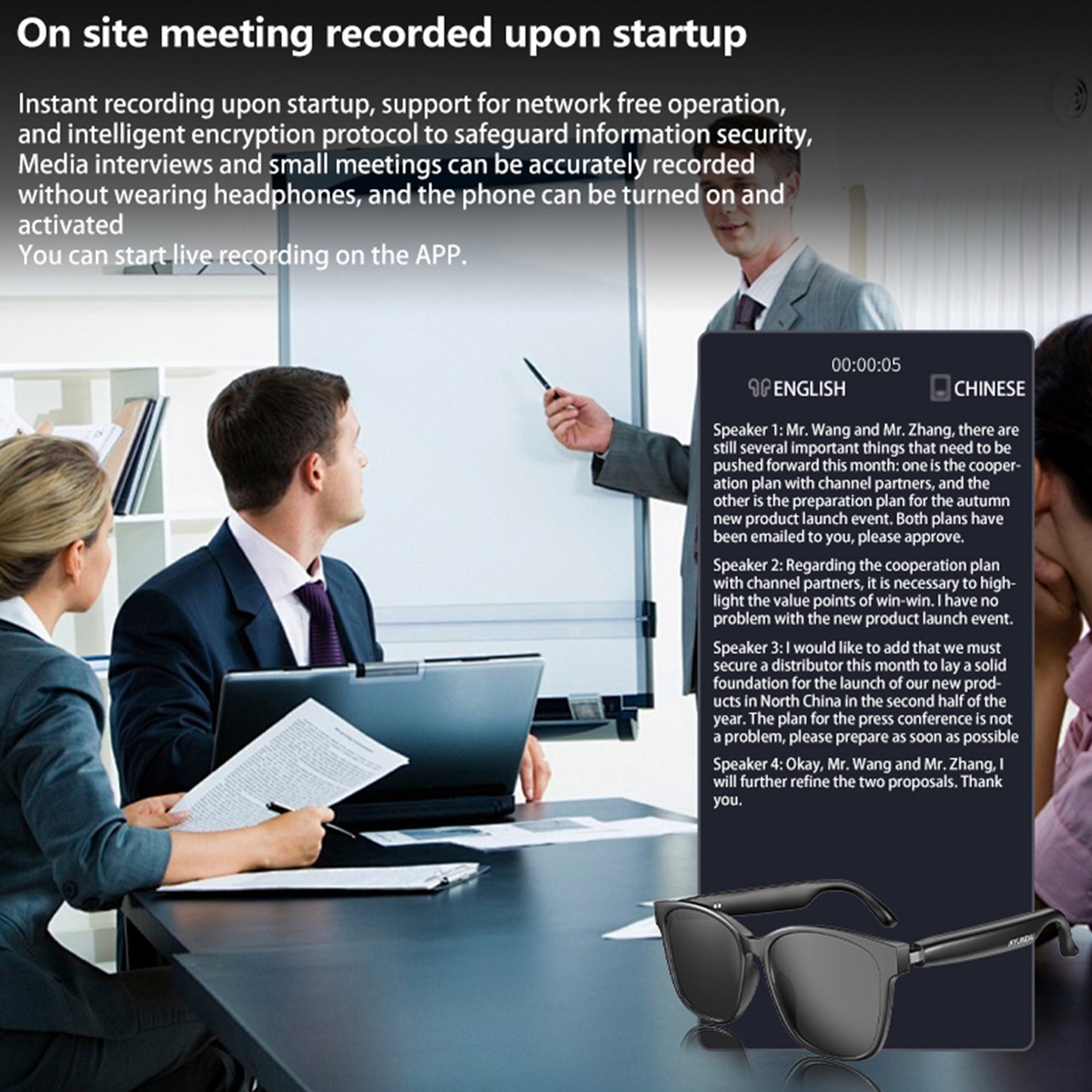 Hyundai HY-C8 AI smart translation glasses