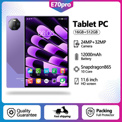 E70Pro جهاز لوحي ذكي جديد مقاس 10.1 بوصة