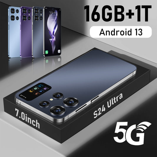 هاتف ذكي جديد S24ultra 16+1TG يعمل بنظام Android متوفر في المخزون
