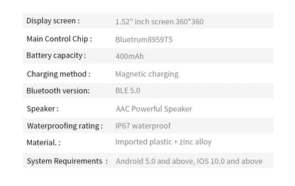 T95 smartwatch Bluetooth
