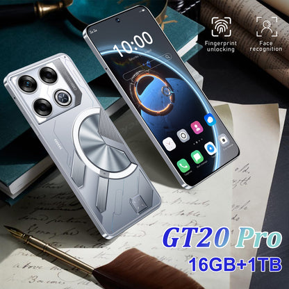 هاتف GT20 Pro الذكي بشاشة كبيرة مقاس 7.3 بوصة ونظام تشغيل Android 16+1T