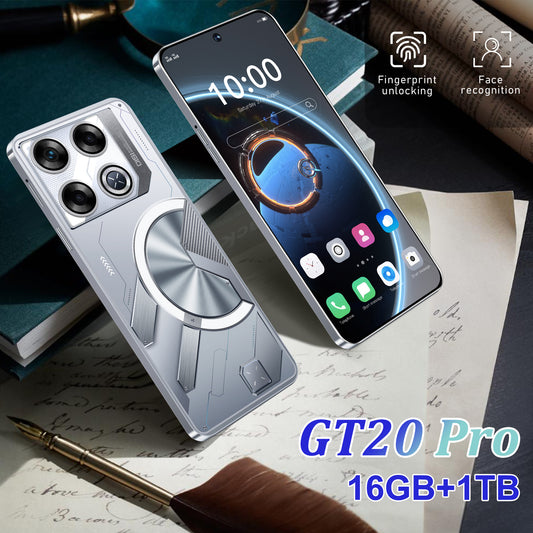 هاتف GT20 Pro الذكي بشاشة كبيرة مقاس 7.3 بوصة ونظام تشغيل Android 16+1T
