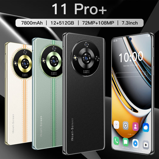 موديل جديد 11 Pro+ Android 12+512G 7.3 بوصة (موديل شائع)