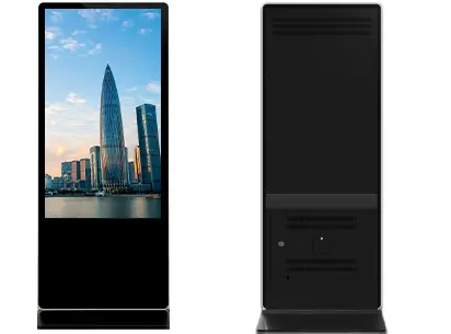 جهاز إعلاني بدقة 4K مثبت على الأرض مقاس 75 بوصة